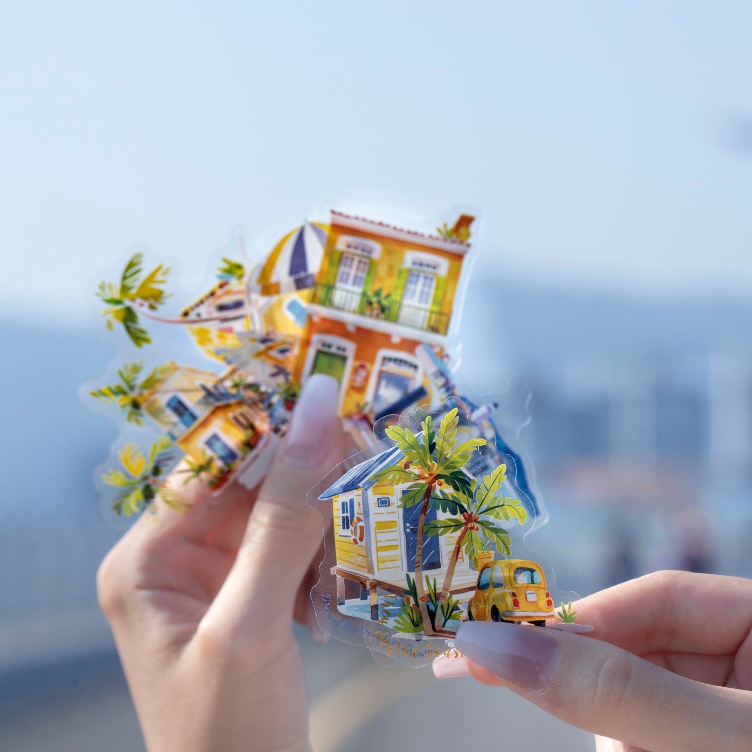 0529 Escape city plan PET Sticker -10Pcs each pack