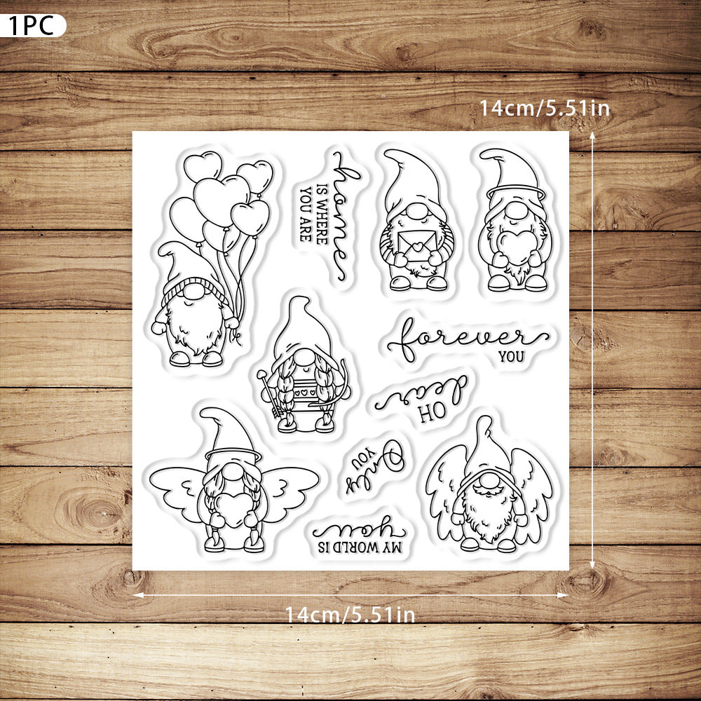 Valentine's Day Gnome Clear Stamp