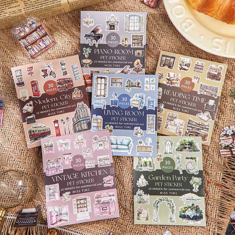 0628 Corner of time PET sticker -30Pcs each pack