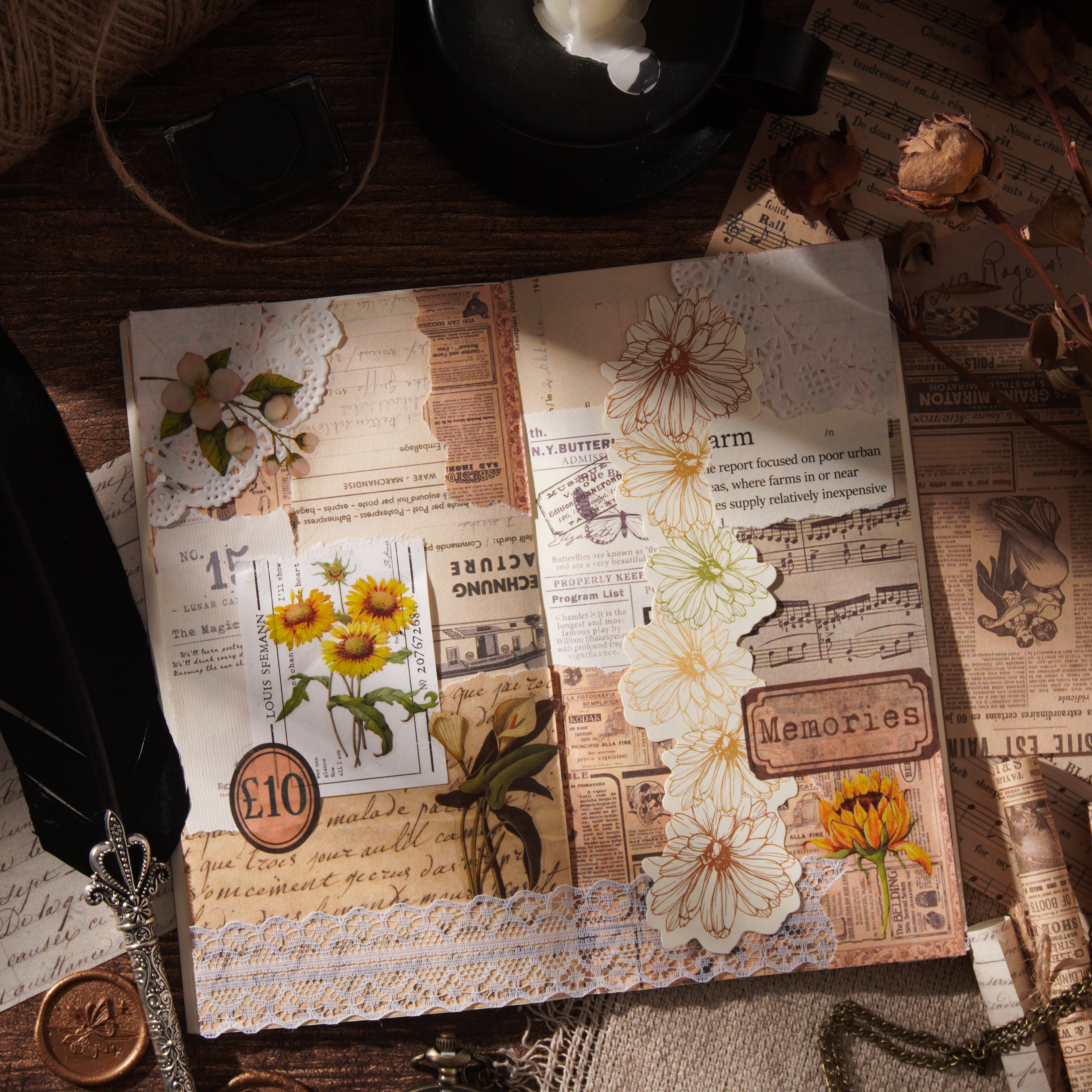 0523 Vintage Style Poetry Series Paper -30Pcs each pack