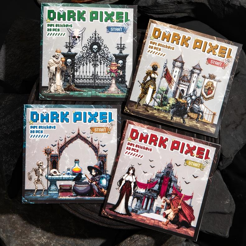 Dark Pixel PET Sticker -20pcs each pack