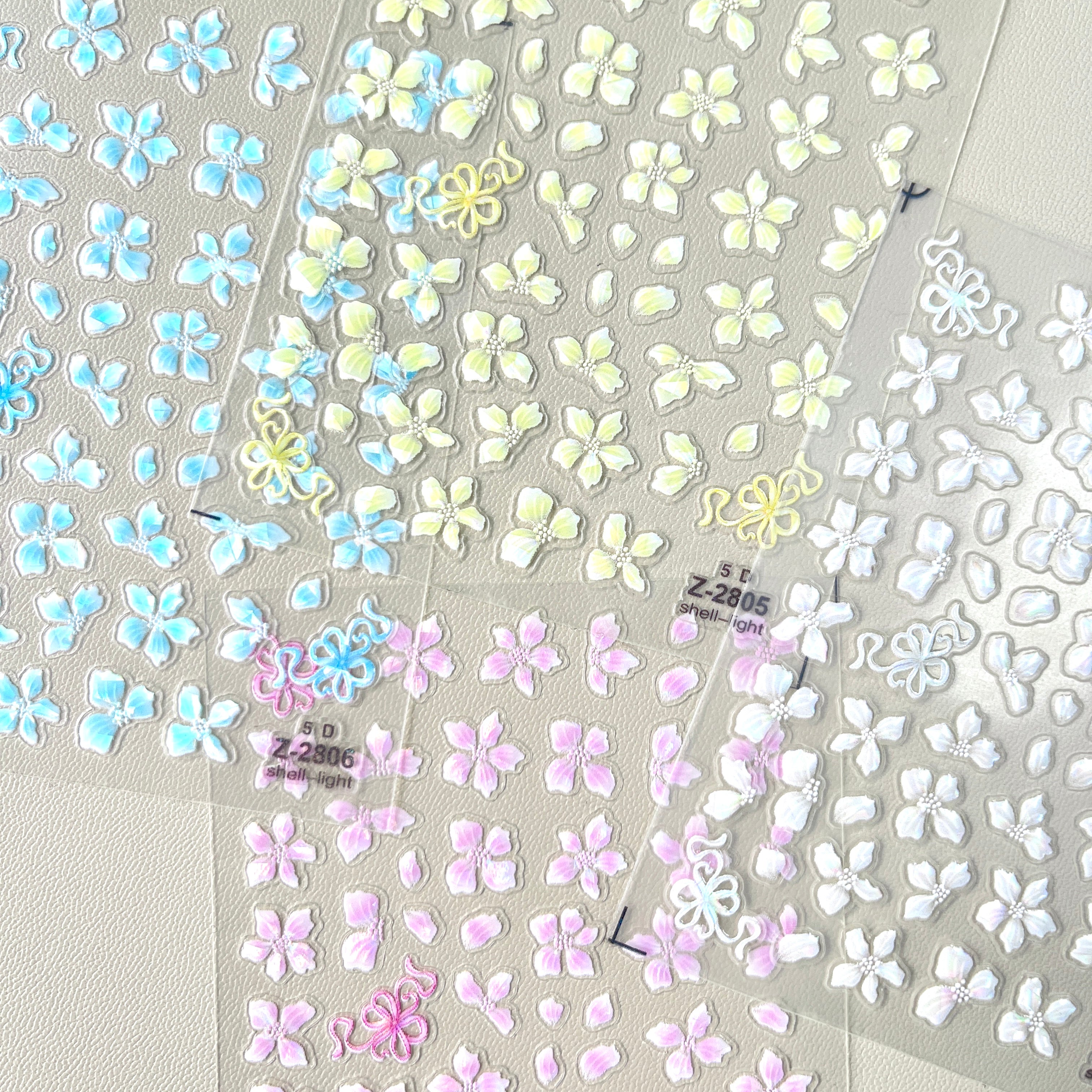 260305 M290- Flowers Embossed Mini sticker 1 Pcs