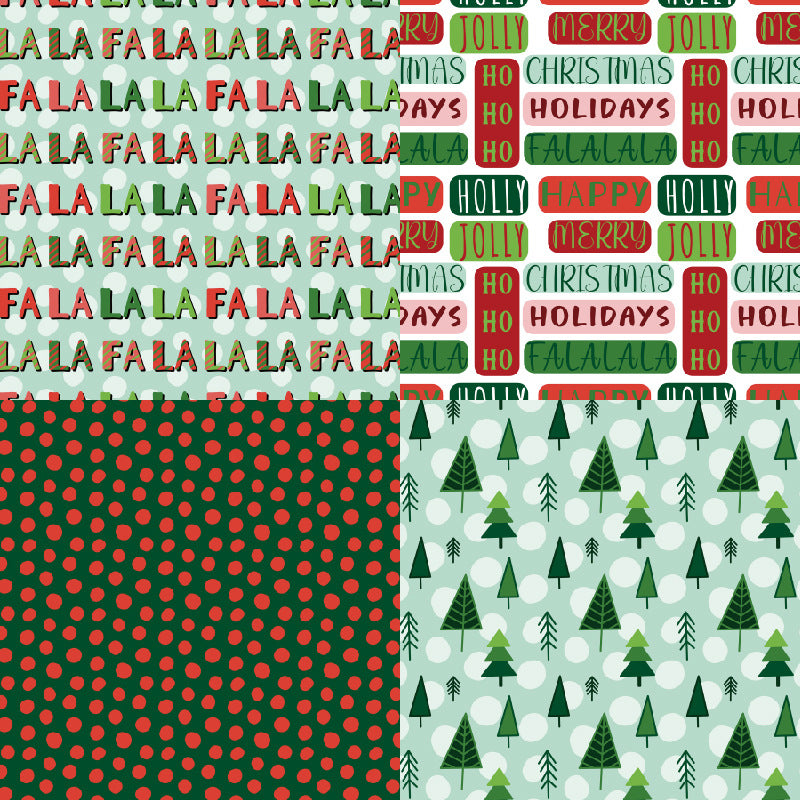 1004 Feeling merry background paper R2554 -24Pcs each pack