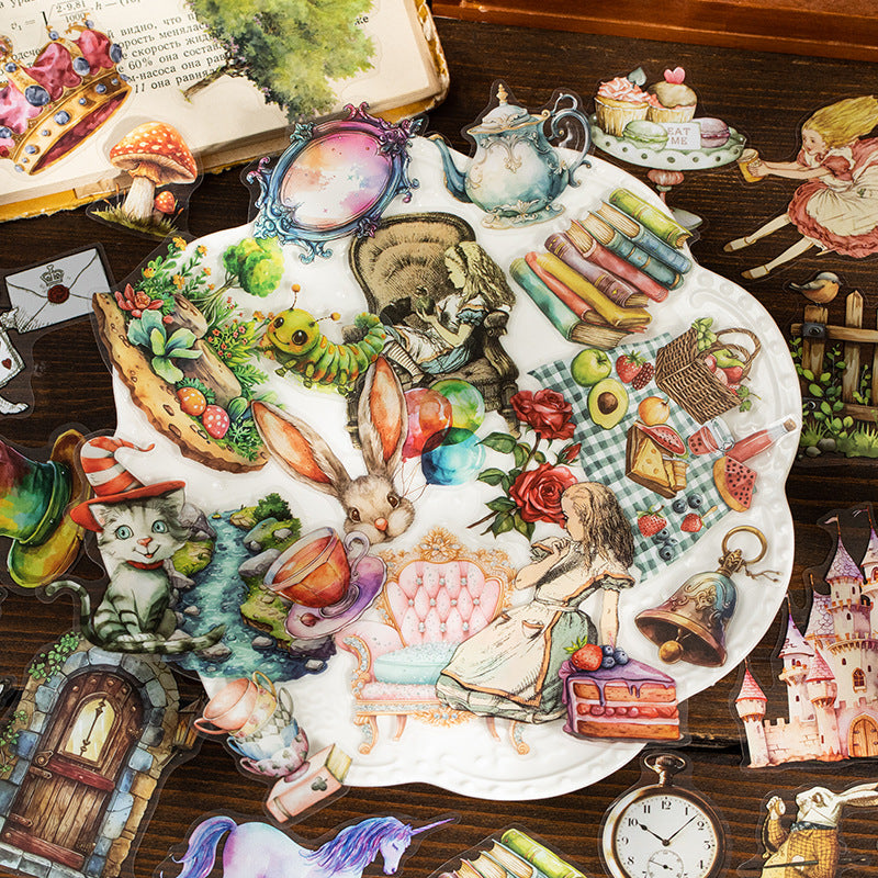 0328 Alice in wonderland Series PET Sticker -30Pcs each pack