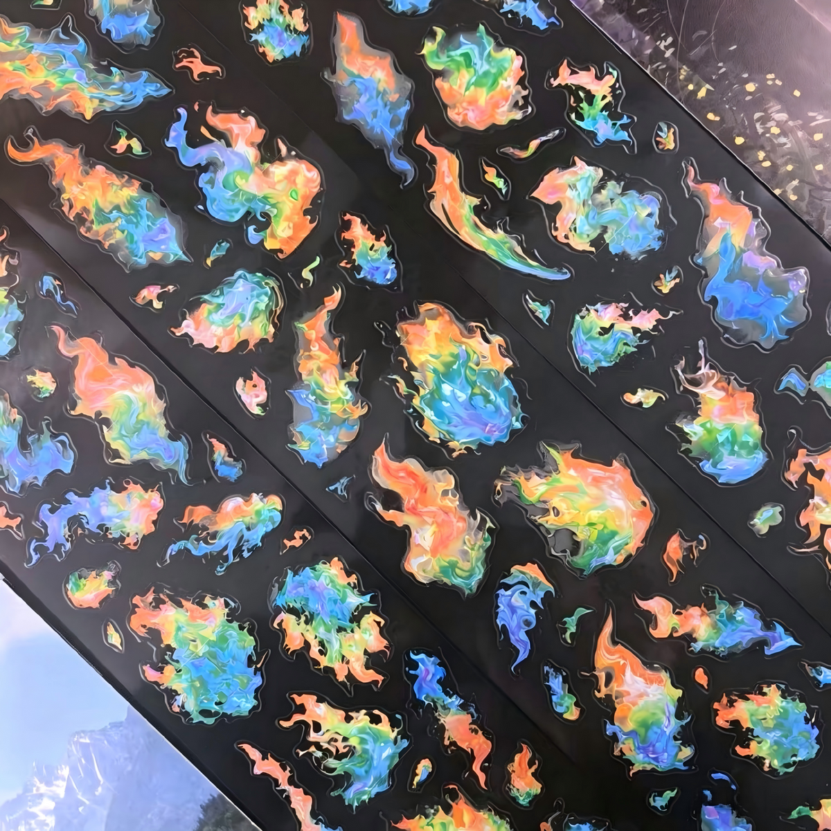 Blazing Phoenix Plumes Shell Gloss Pre-cut PET Tape (6 x 100 cm) 1 loop
