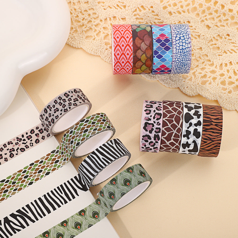0625 Animal print Washi Tape Set 6 rolls 1.5cm*5m