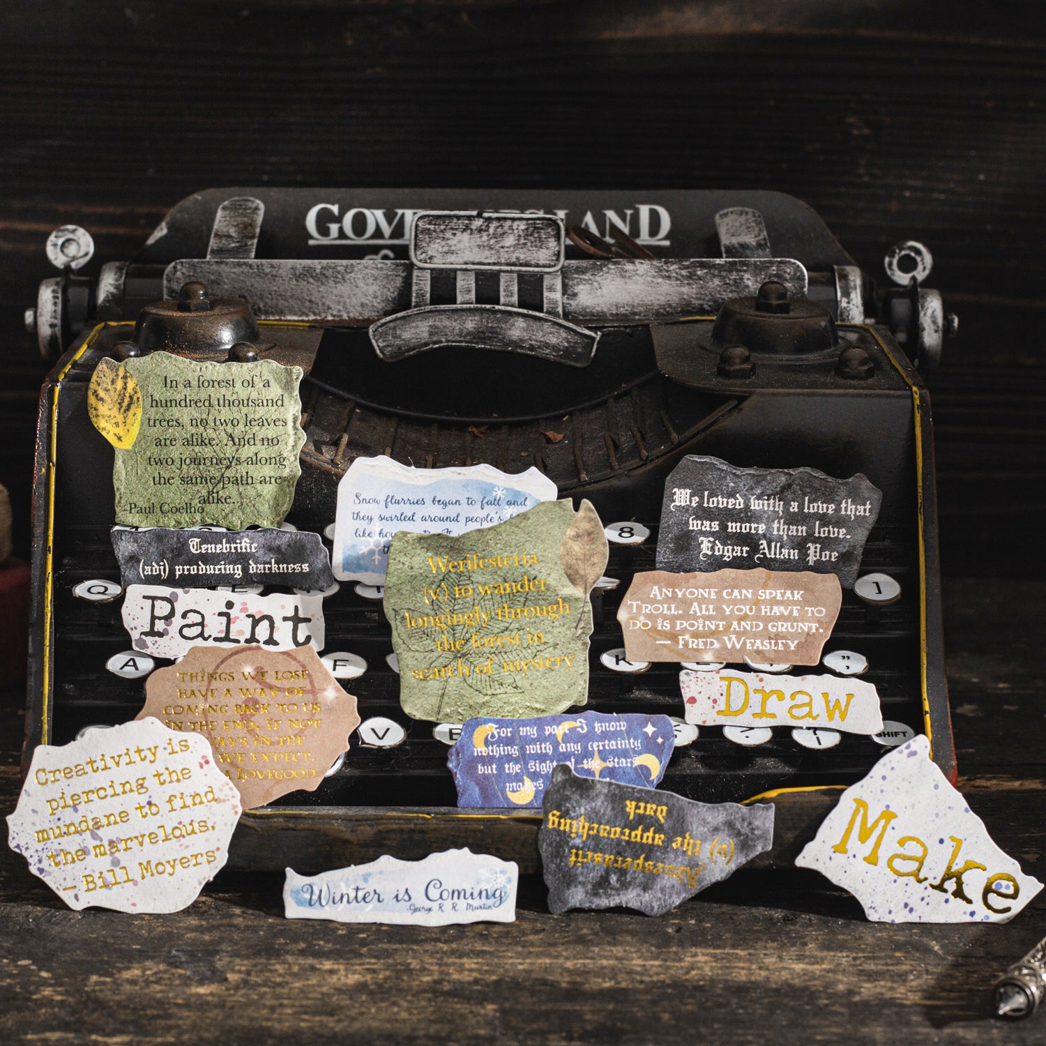 0416 Retro Dictionary Series Sticker -30Pcs each pack