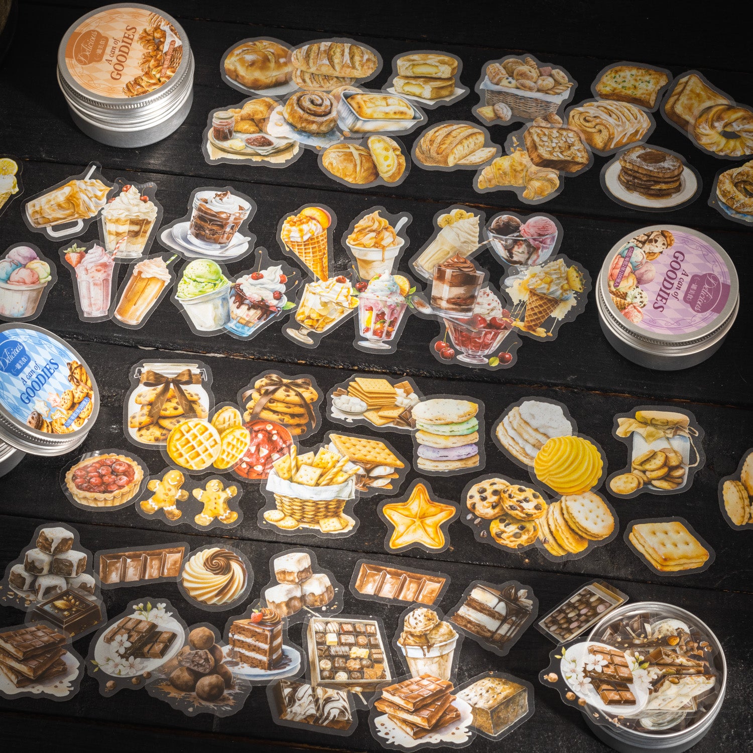 0324 A can of goodies Series Sticker -100Pcs each pack