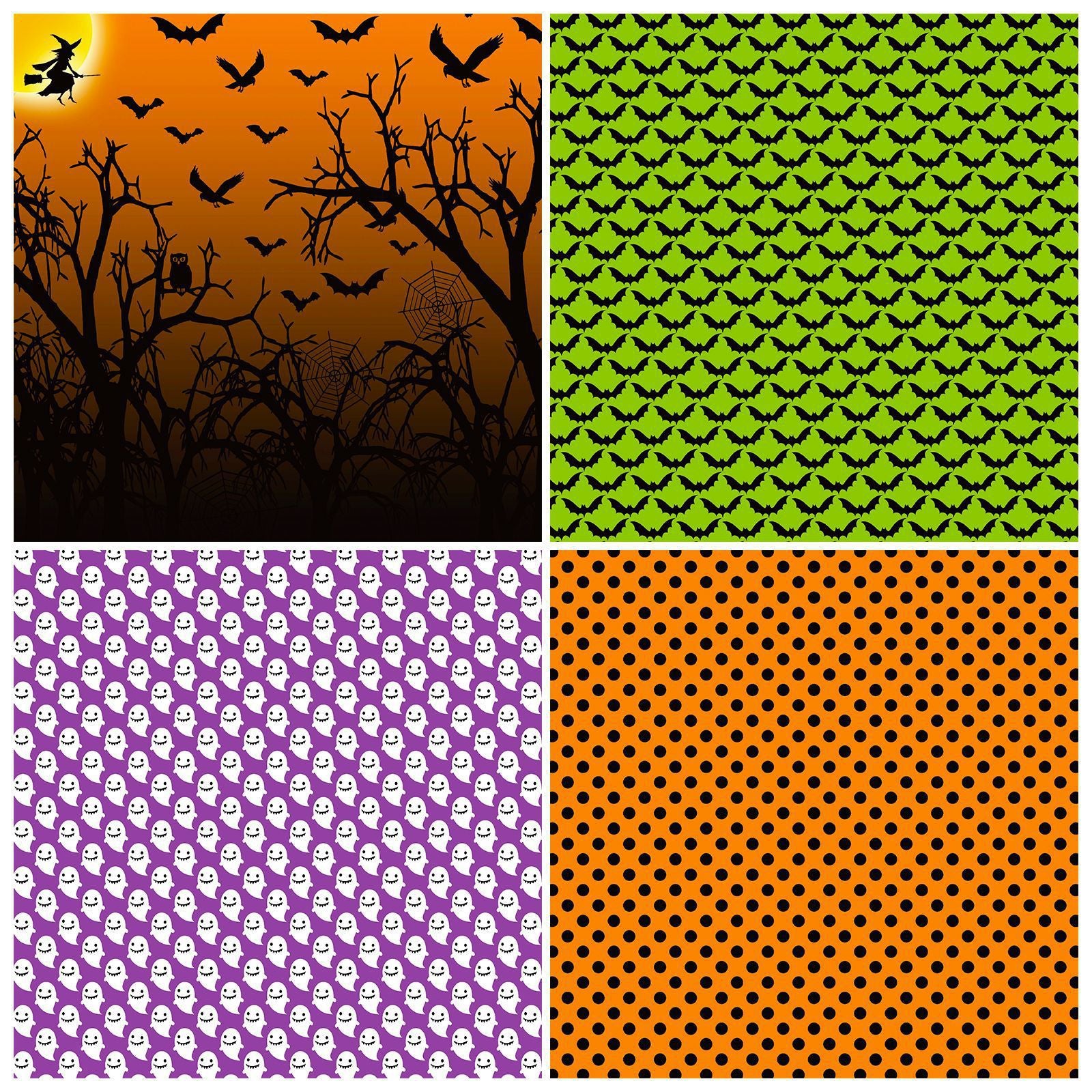 0813 Happy Halloween background paper -12Pcs each pack
