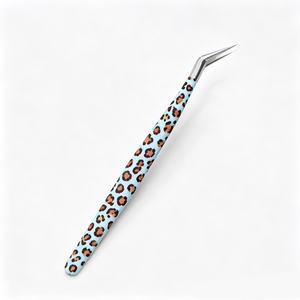 Blue leopard tweezers