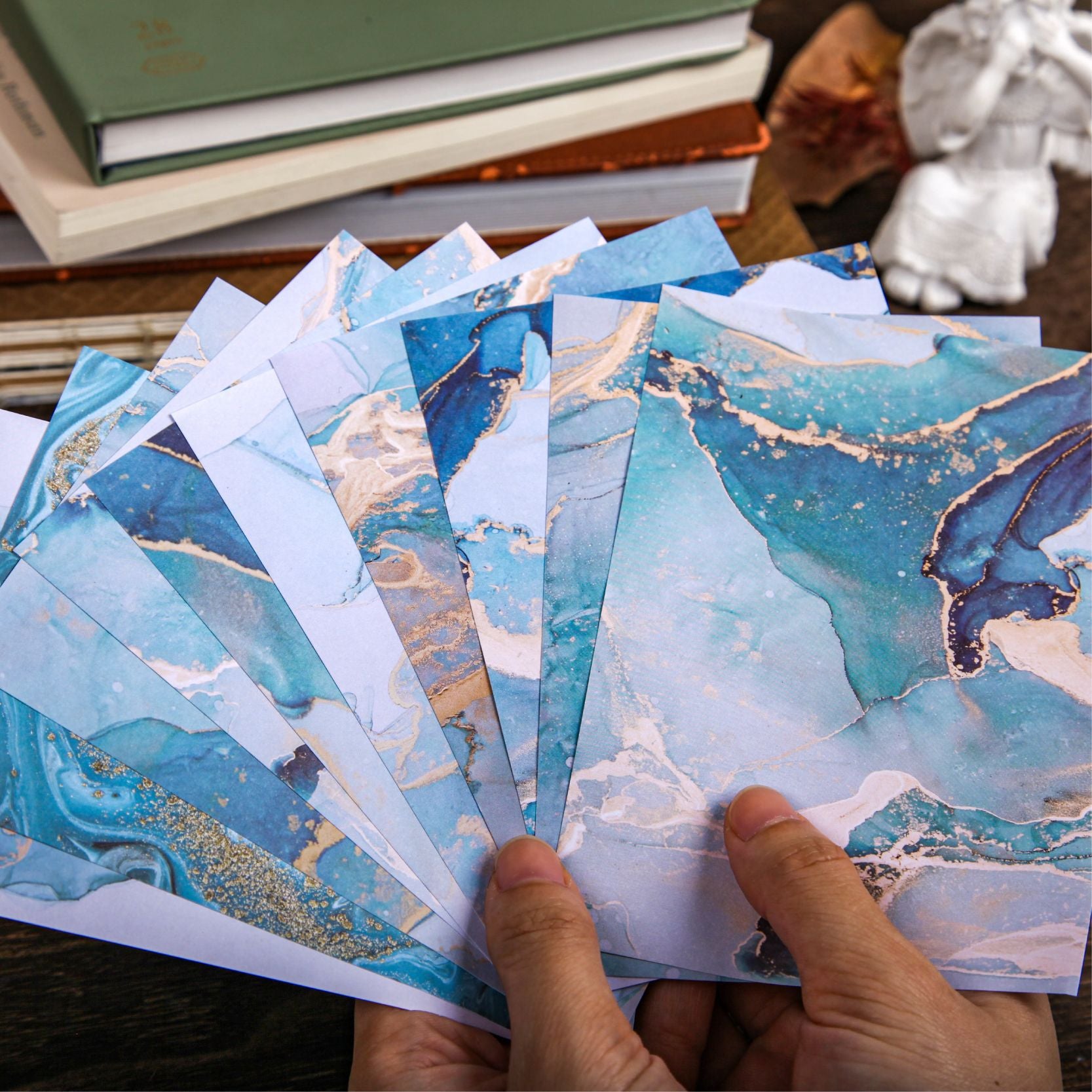 0417 Flowing Gold Watercolor Series paper -20Pcs each pack