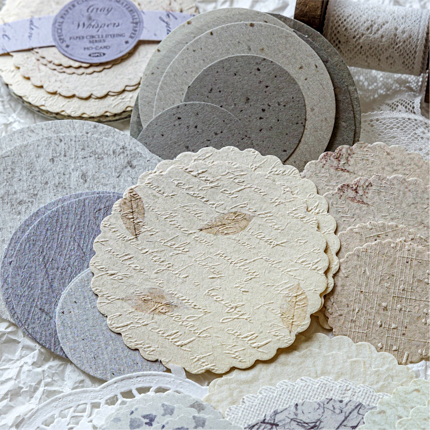 0724 Round paper -50Pcs each pack