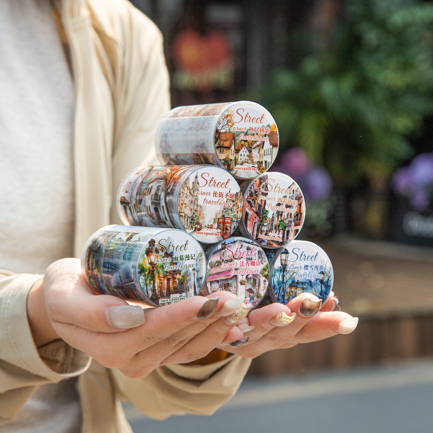 0321 Street Corner Travelogue Series PET tape -6CM*2m