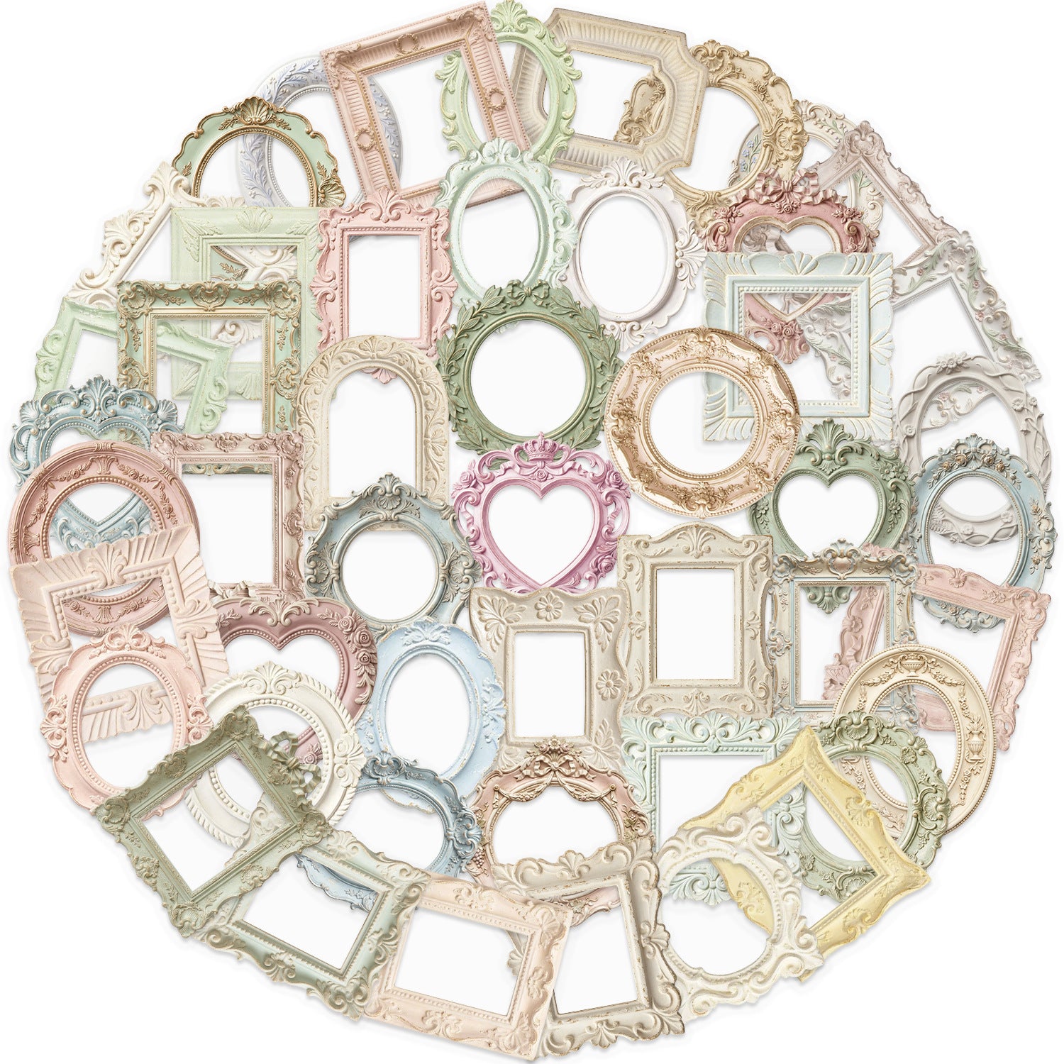 50 Vintage Frame PET Sticker