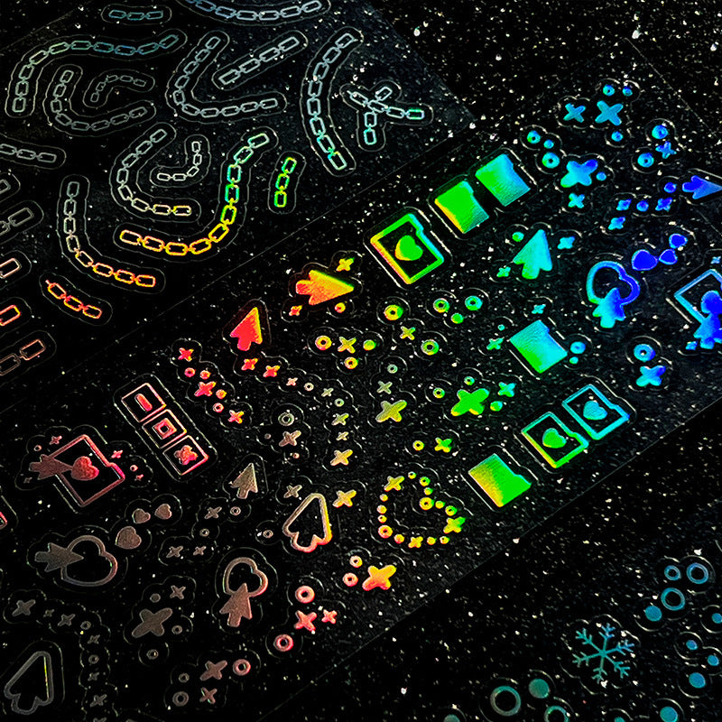 0614 Small decorations PET sticker -12Pcs each pack