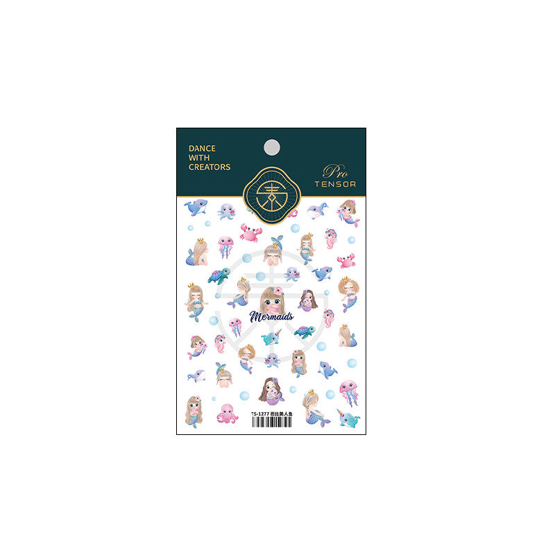 M15- Barbie Mermaid Flat Mini sticker 1 Pcs