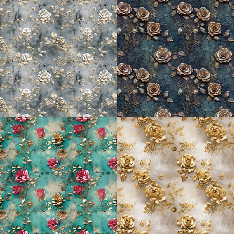 Roses Background Paper R2335A -24Pcs each pack