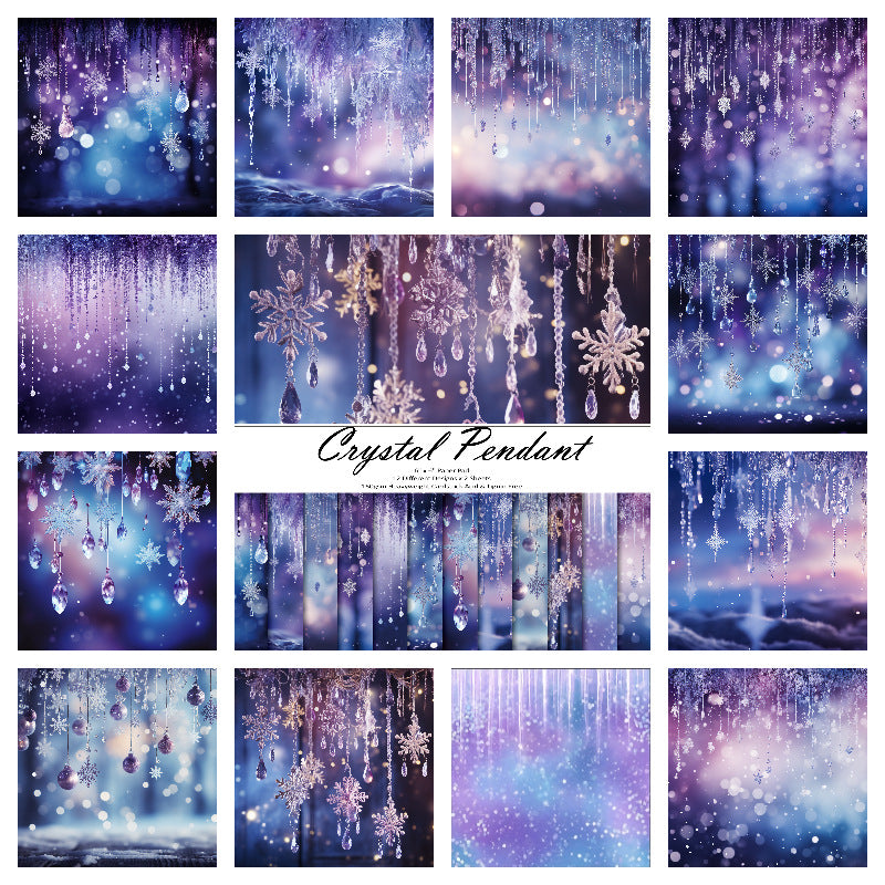0410 Crystal Pendant background paper -24Pcs each pack