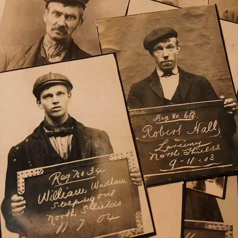 0729 A4 size Vintage Prison photo Style Paper 3 pcs