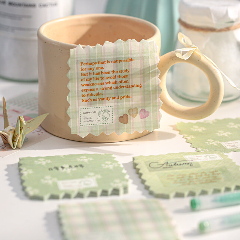 0417 Checkered Pattern Collection Album Three-share Set Series paper -90Pcs each pack