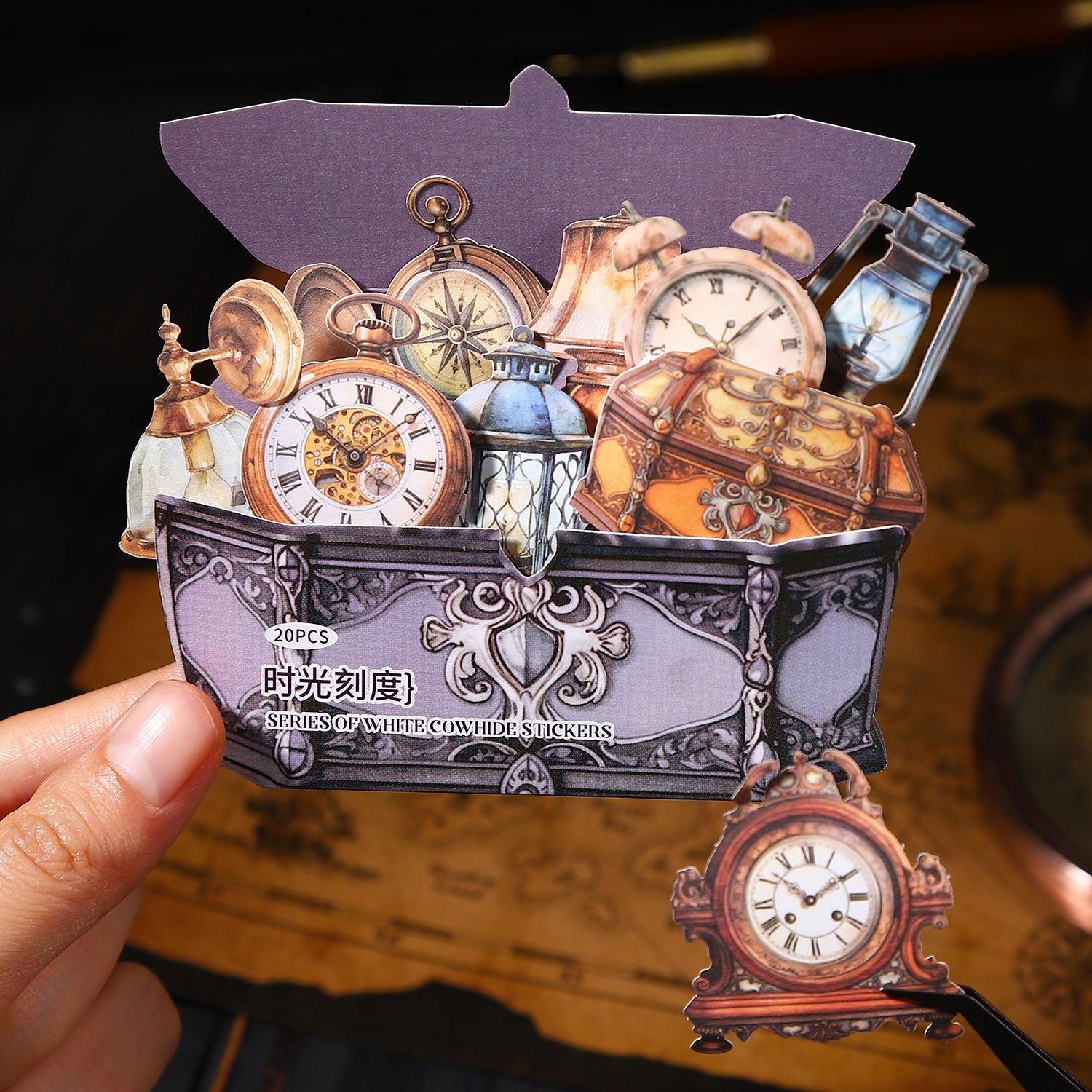 0602 Treasure chest solid sticker -20Pcs each pack