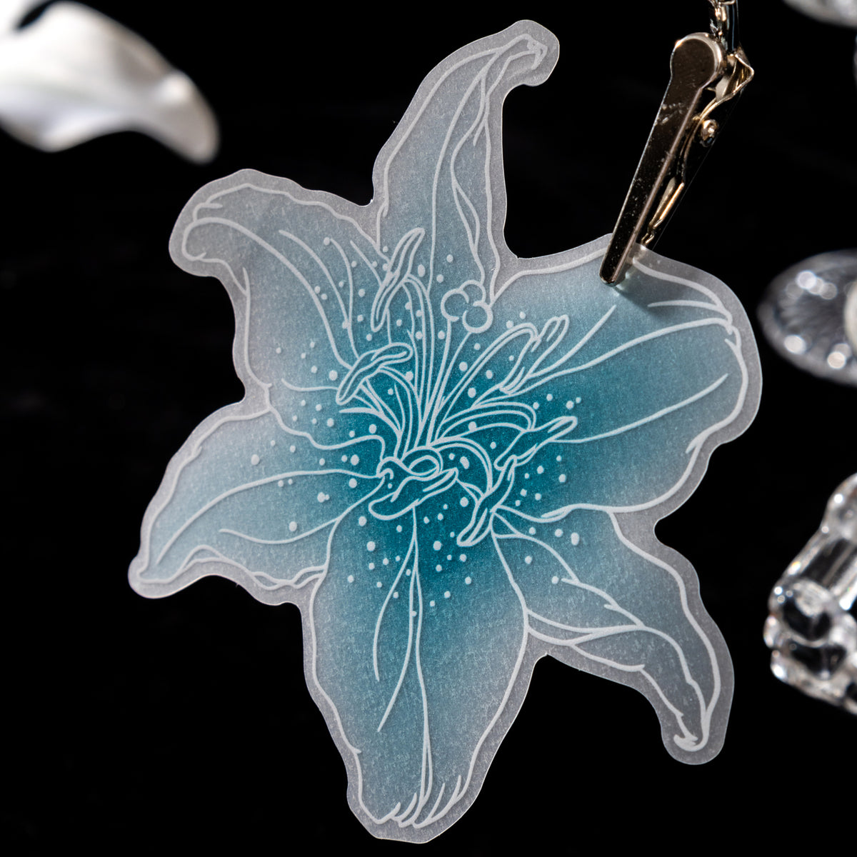 Blue lily close-up