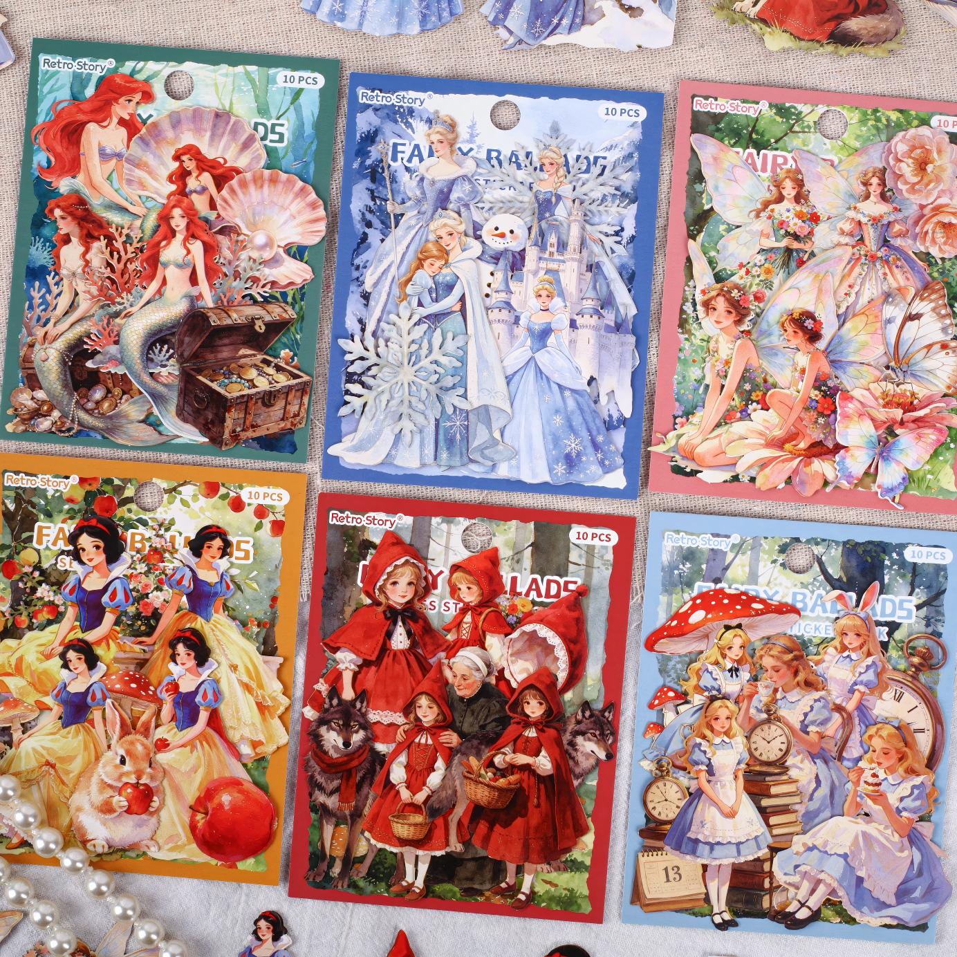Fairy Ballads Cardstock Stickers -10Pcs each pack