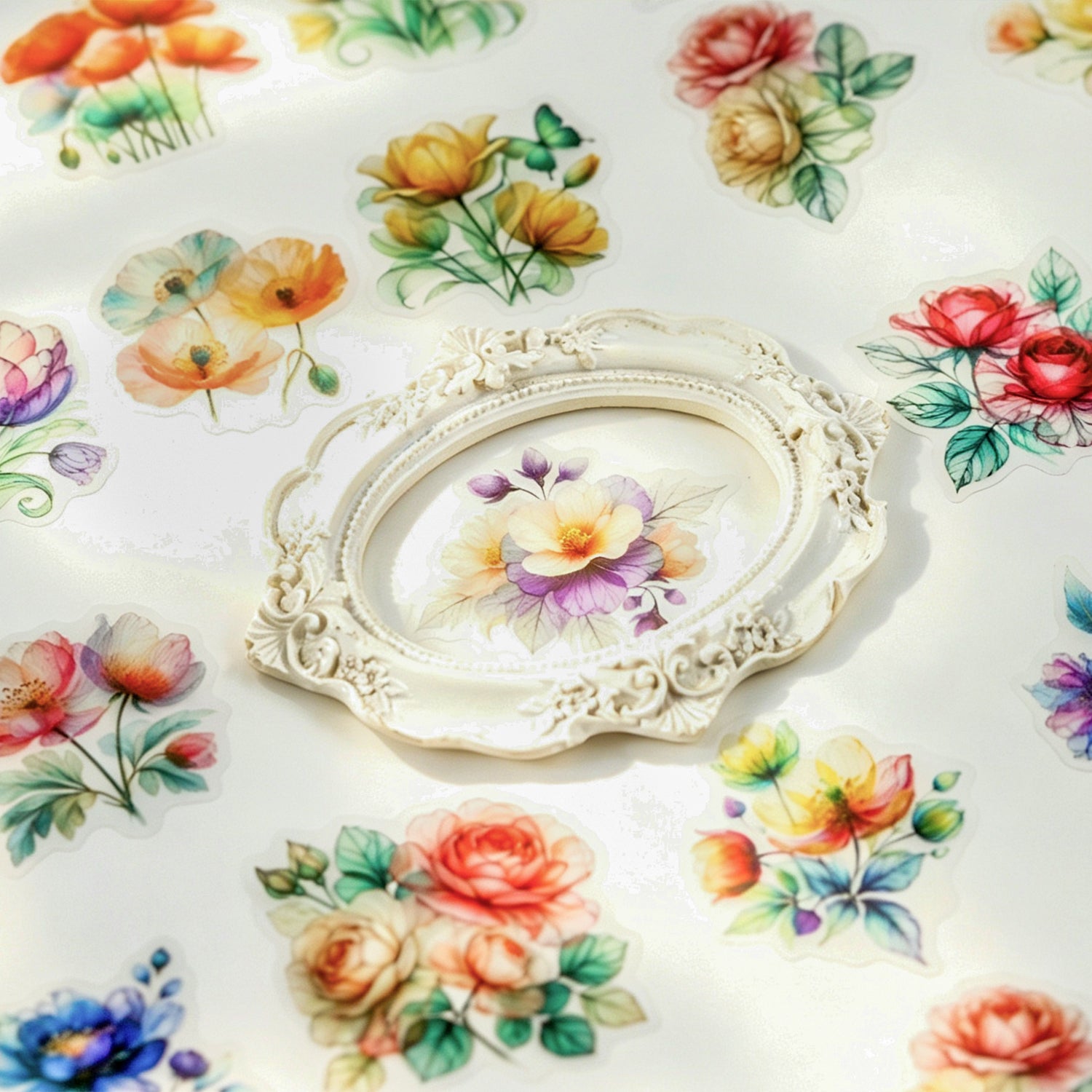 Flower Mist PET Stickers -20Pcs each pack