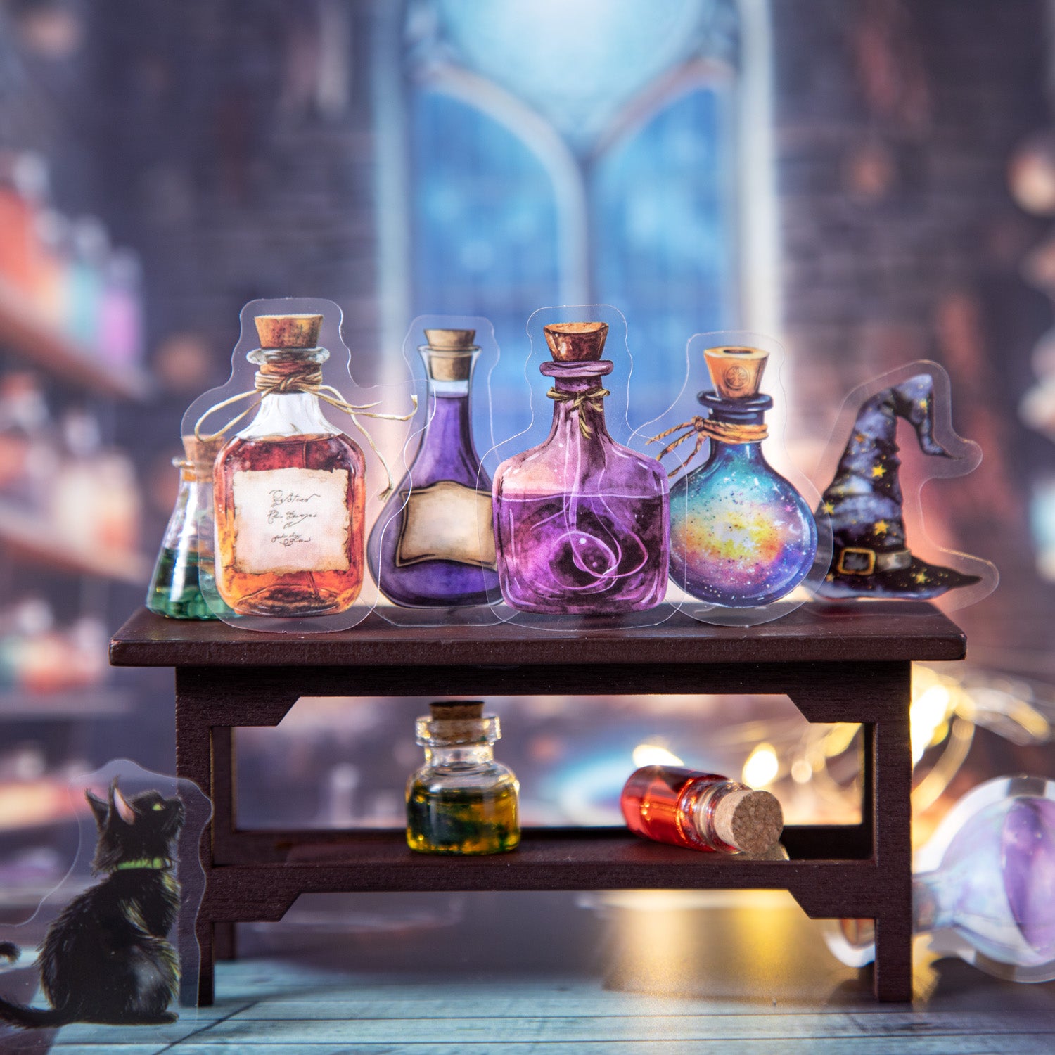 0723 Magic medicine shop PET sticker -15Pcs each pack