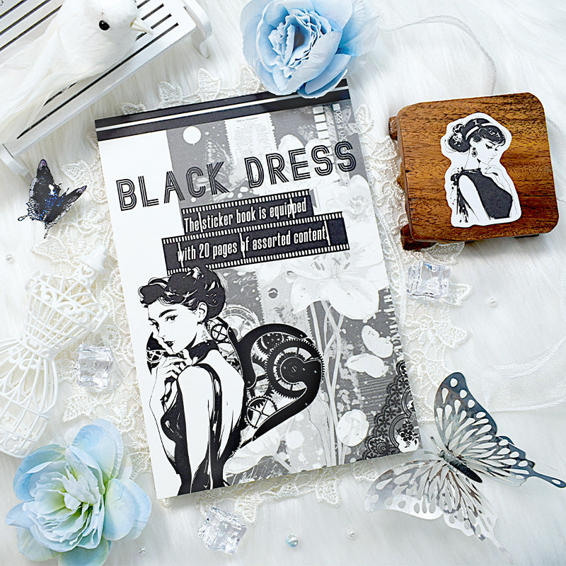 S-526- Black dress Sticker Book -20Pcs each pack