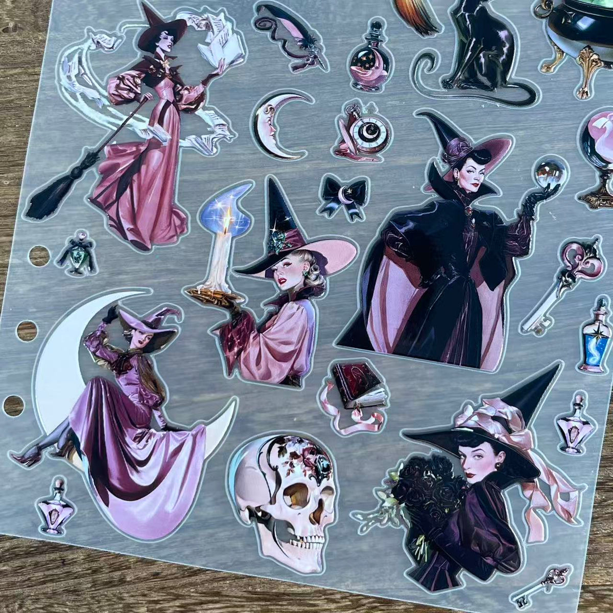 3D Witch (A) PET Sticker 1 Pcs