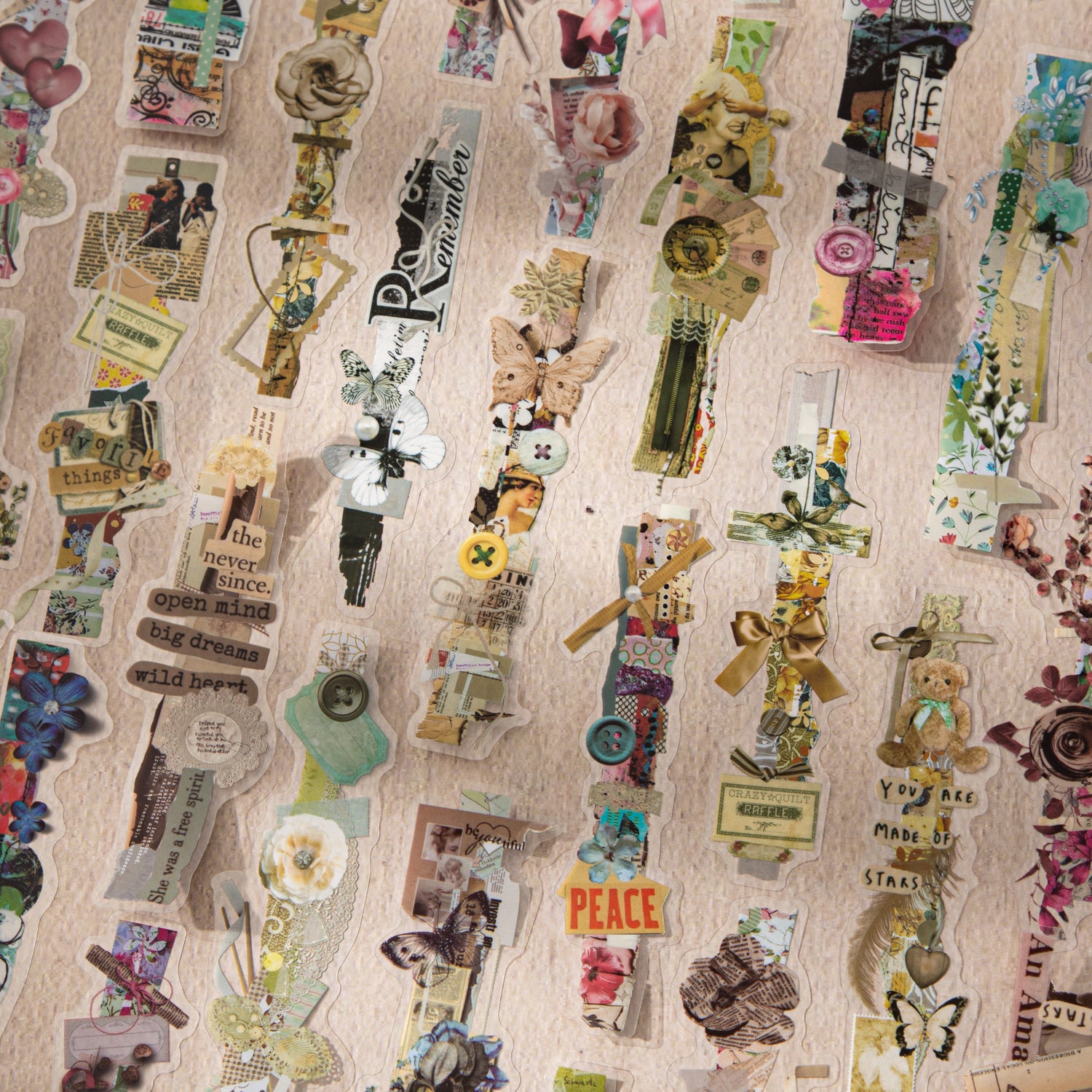 0731 Art collage PET Sticker -20Pcs each pack