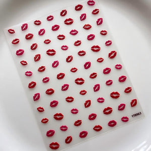 Red Lip Prints sheet angled