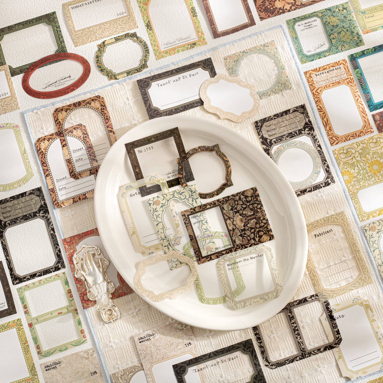 Morris Flower Frame Collection PET & Solid sticker -20Pcs each pack