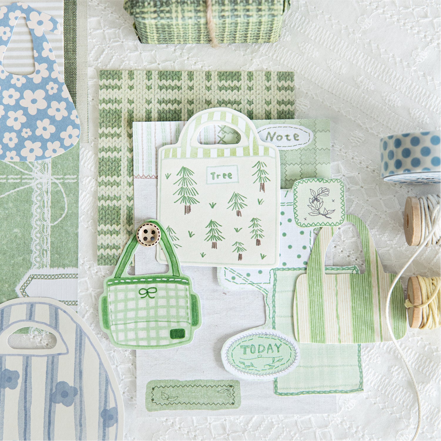 0718 Bag Solid & Washi sticker -20Pcs each pack