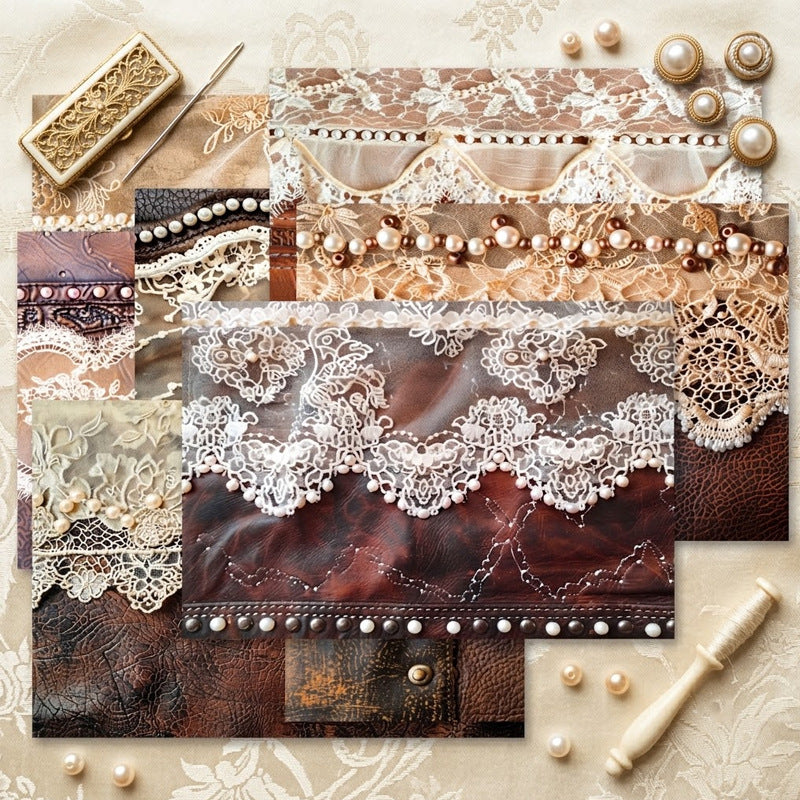 A5 Lace Background Paper -8Pcs each pack