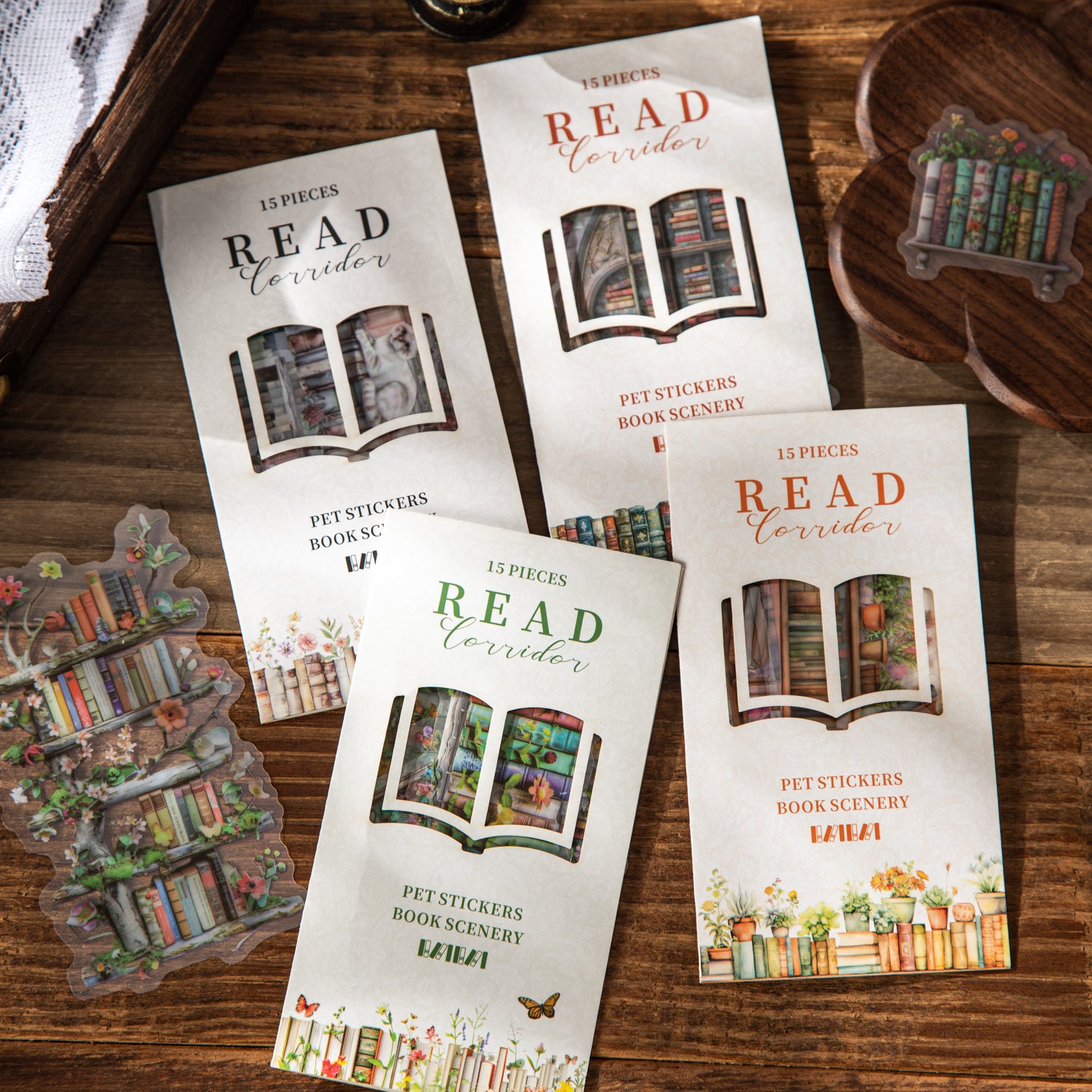 0410 Read Corridor Series PET Sticker -15Pcs each pack