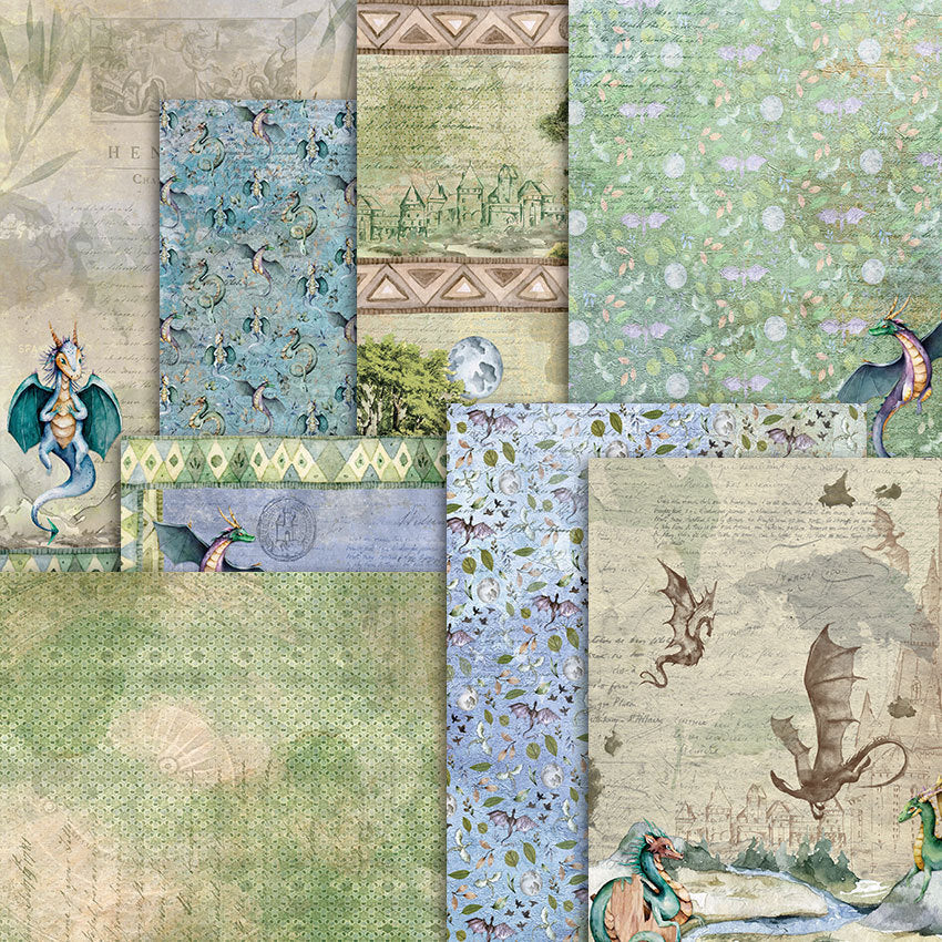 0618 A5 Dinosaur background paper PA5225 -8Pcs each pack