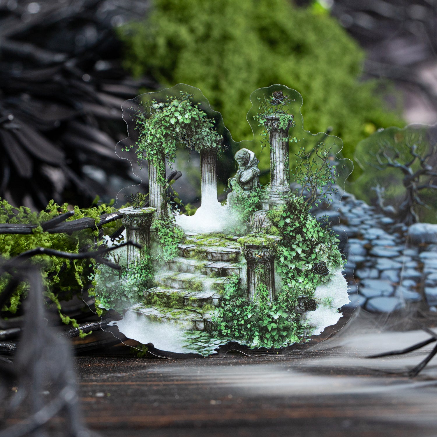 0502 Abandoned City Gothic Stickers -10Pcs each pack