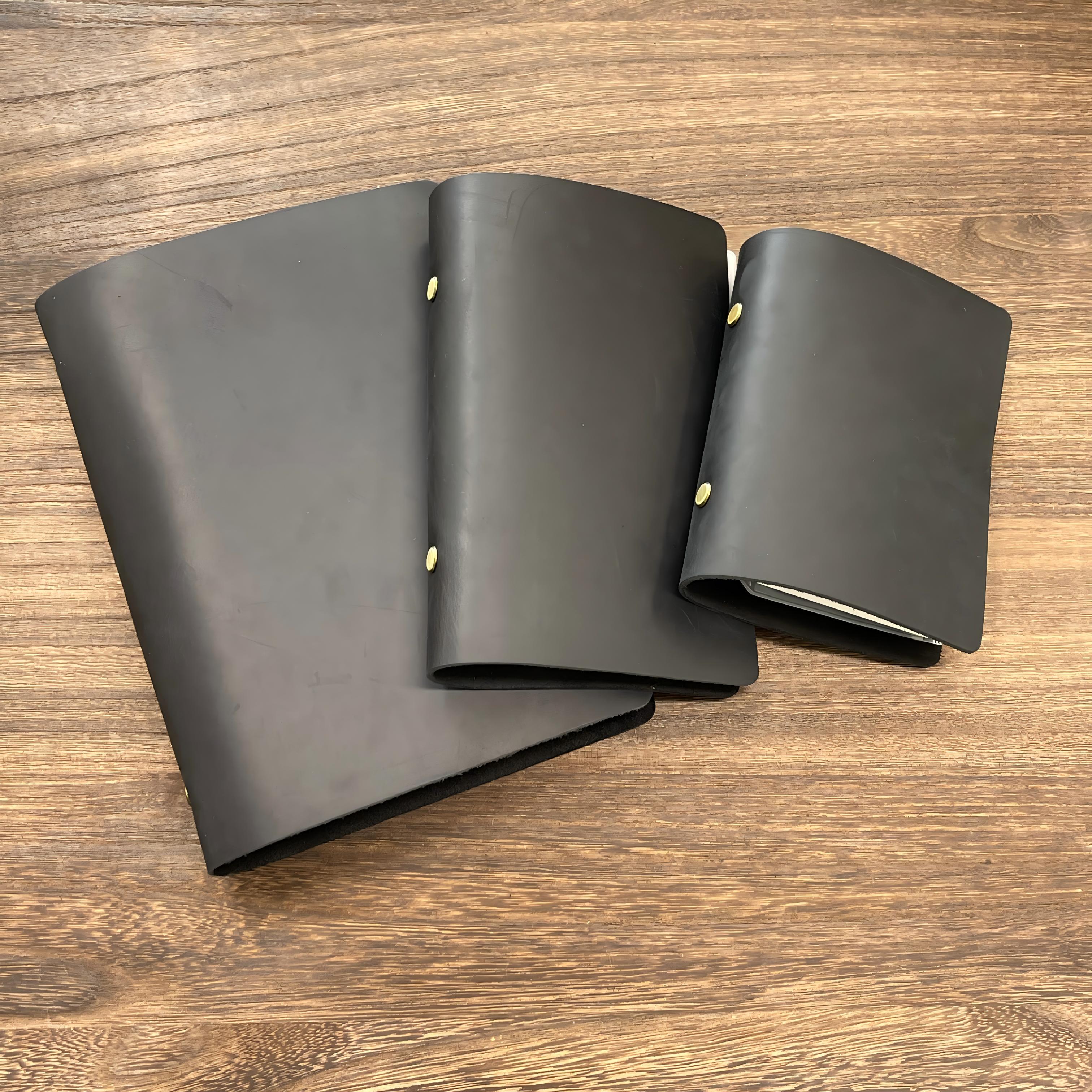 Black leather journal A5/A6/A7