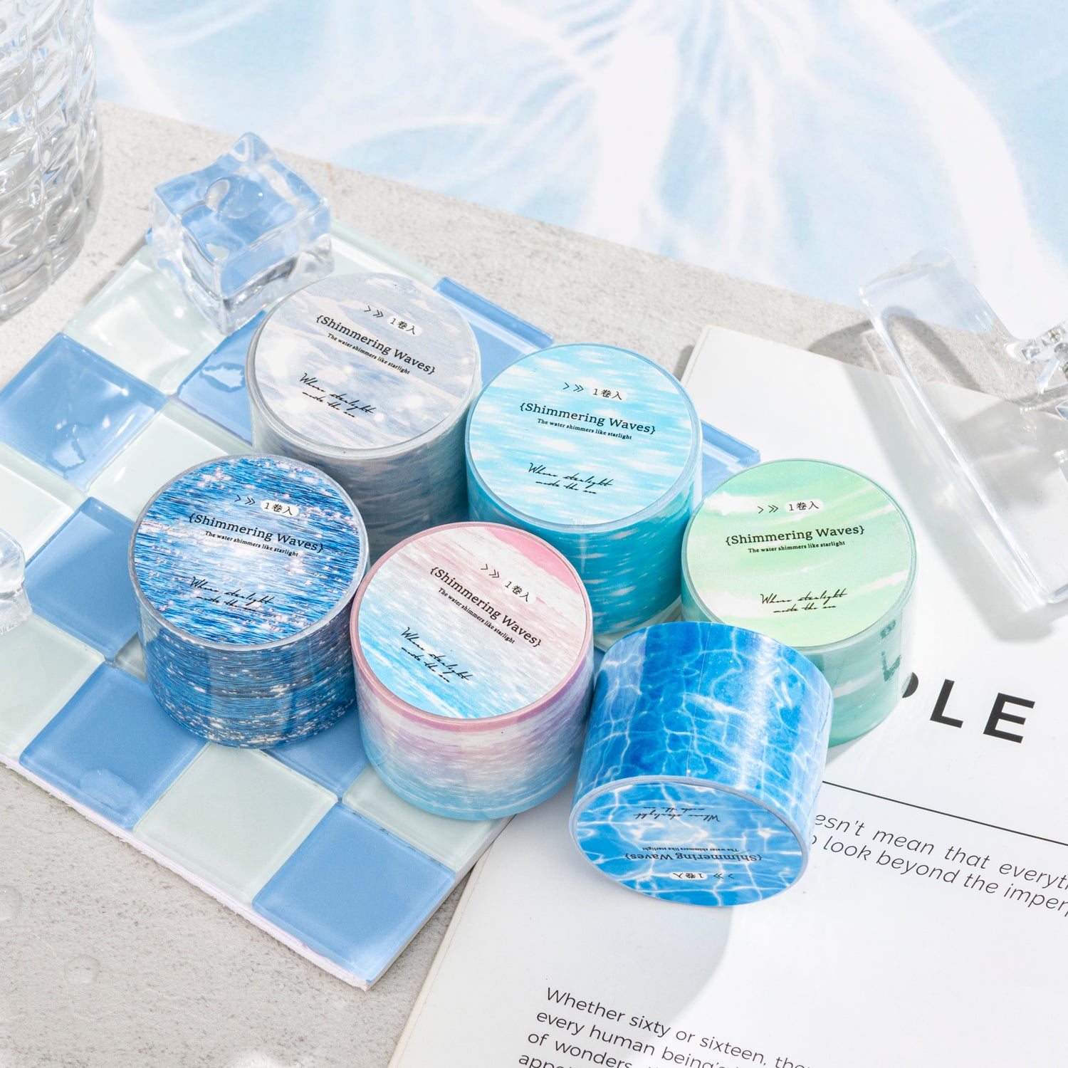 Shimmering Waves Washi Tape -3cm*2m