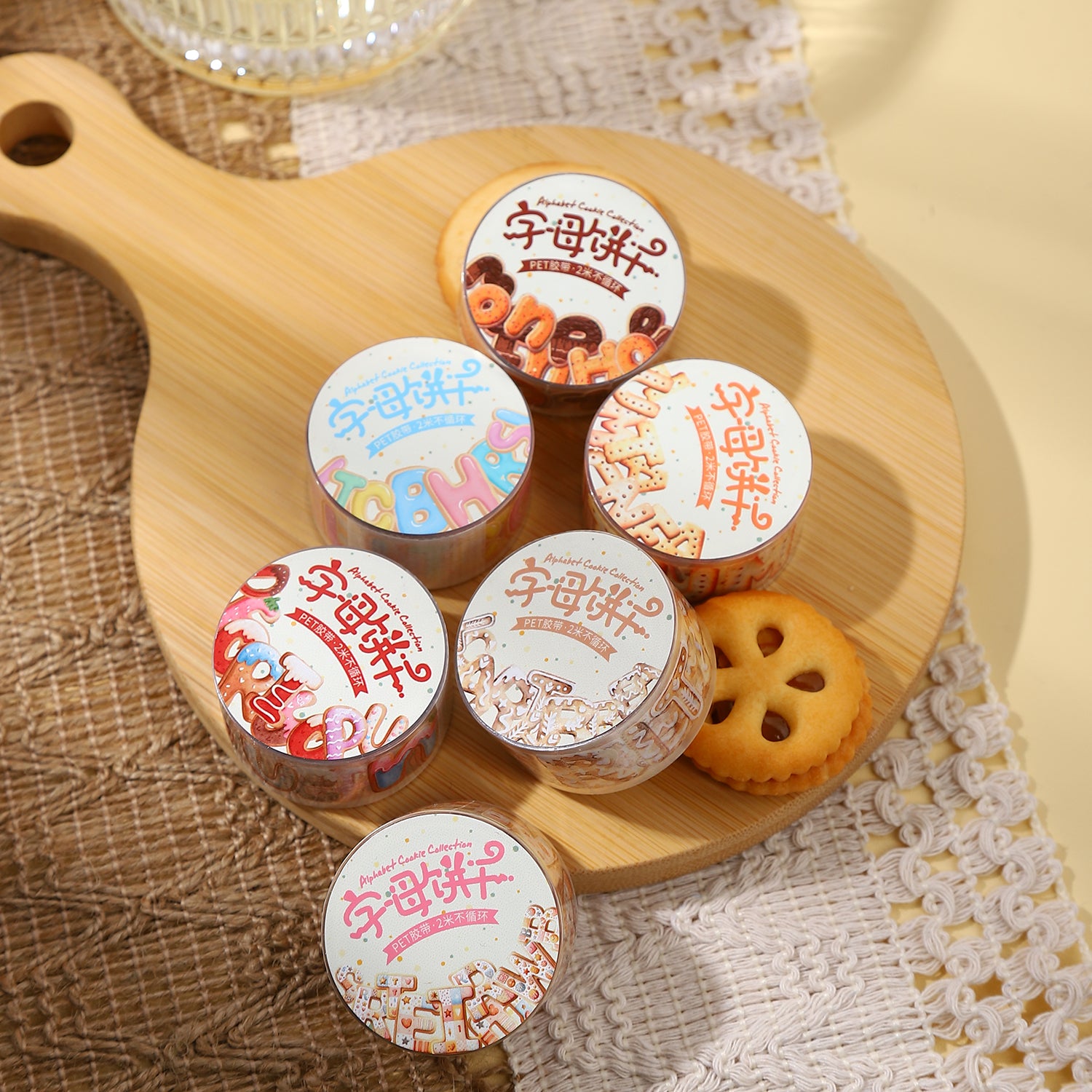 0331 Alphabet cookie Series PET tape -2cm*2m