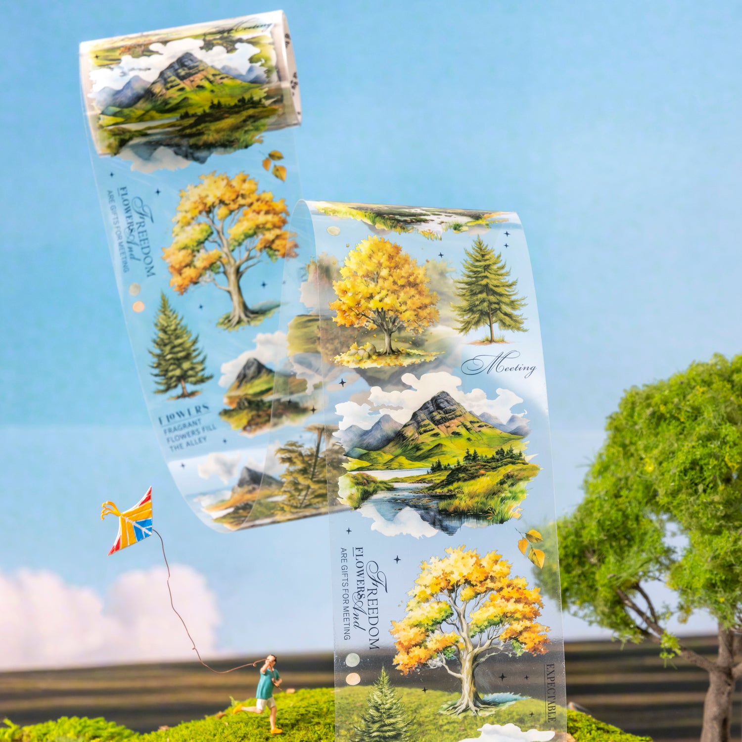 0705 Woods scenery PET tape -6.5cm*2M