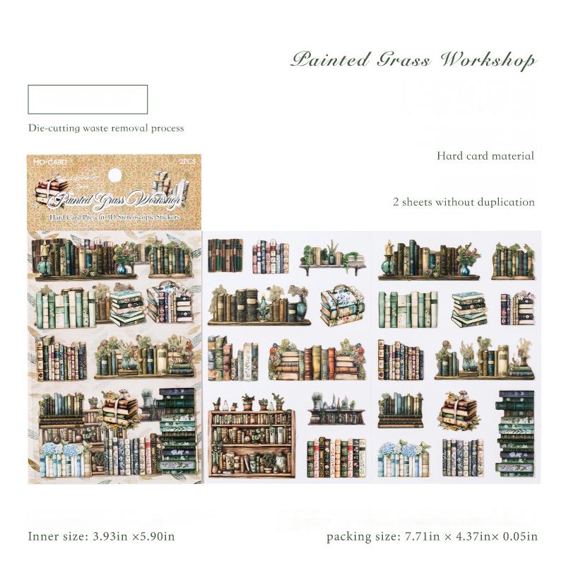 0905 Book showroom cardstock Sticker -2Pcs each pack