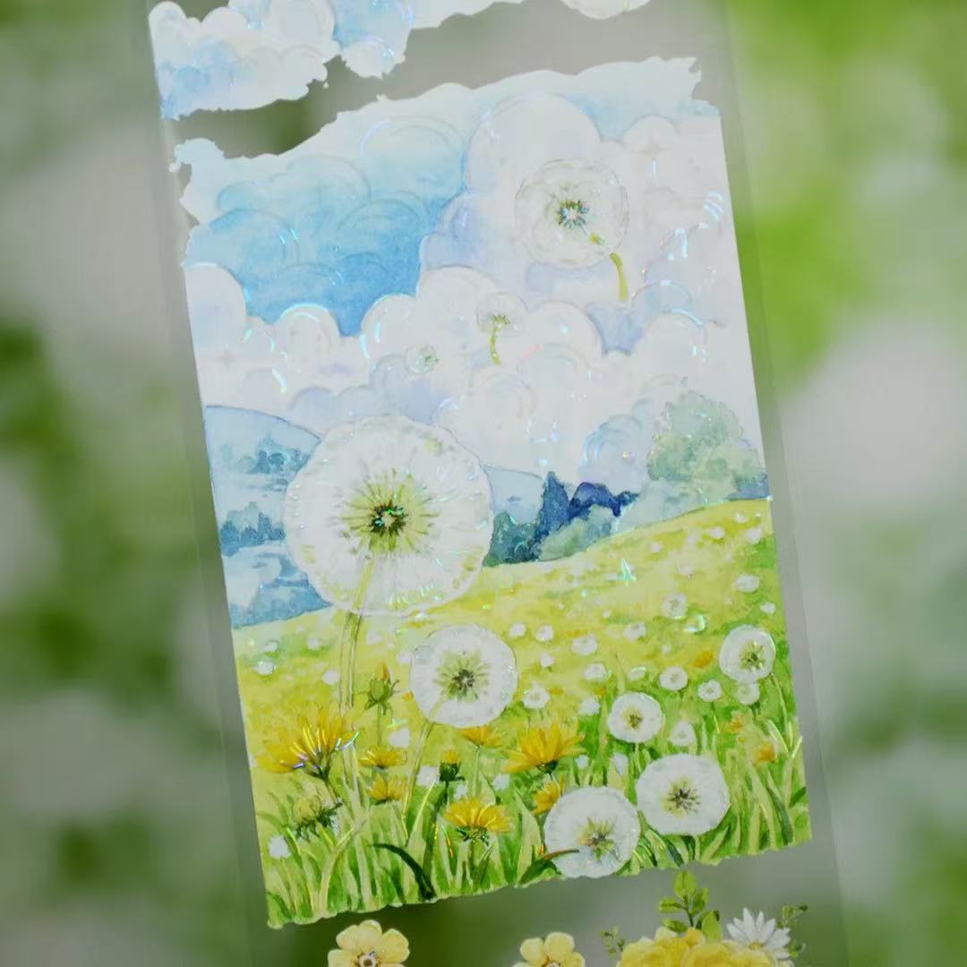Seeking Mountains & Wandering the Wilds Shell Gloss PET Tape (6.5 x 120 cm) 1 loop