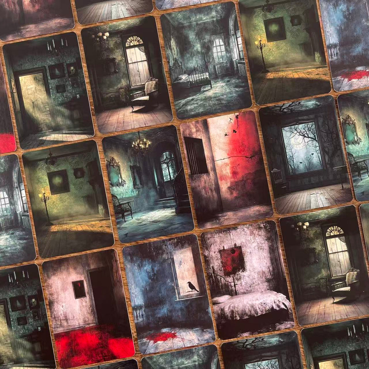 Abandoned Haunted Mansion ATC Cards 1 pack 10pcs 2.5*3.5 inch