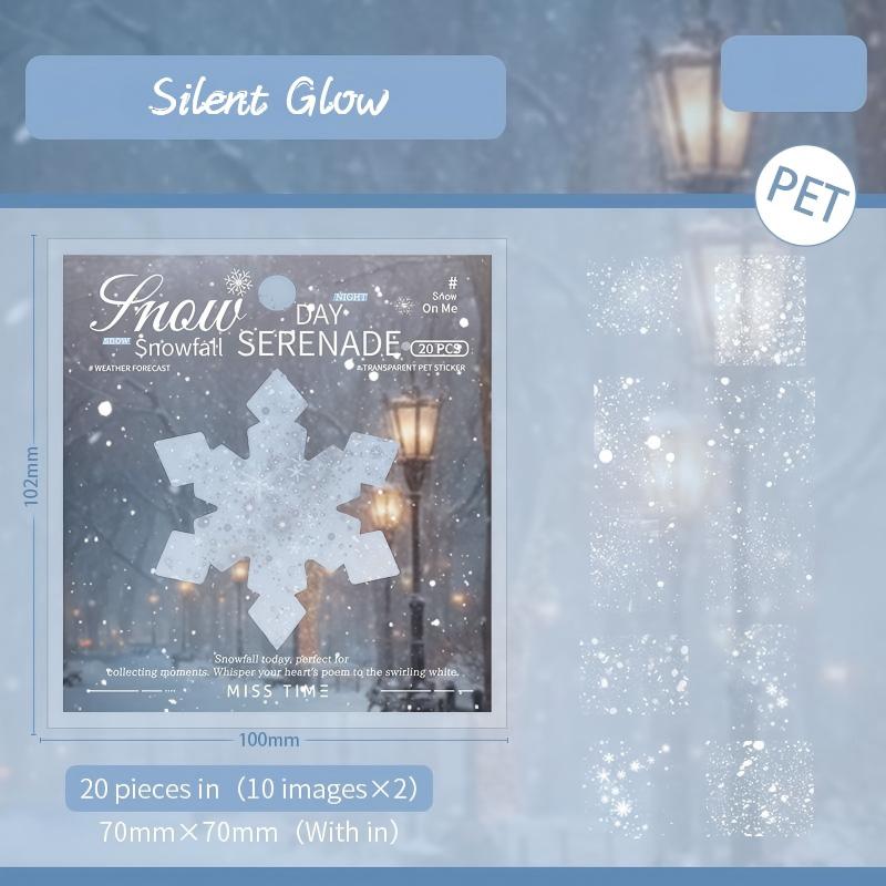 There is snow today PET sticker -20Pcs each pack