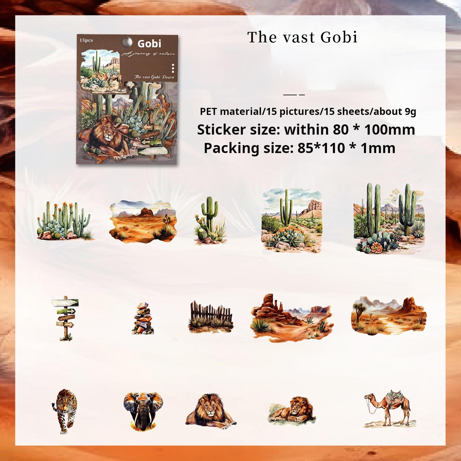 Nature trip PET Sticker -15Pcs each pack