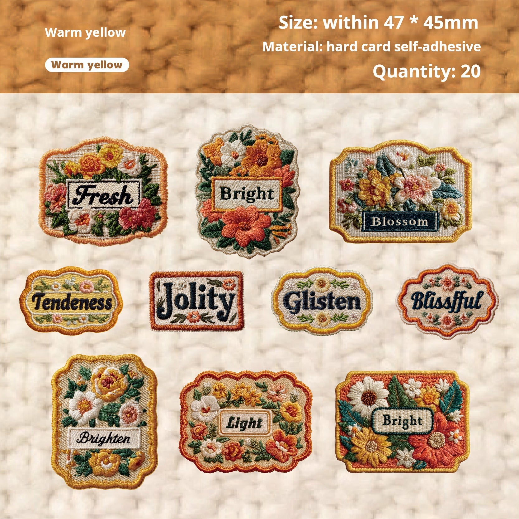 Embroidery sticker -20Pcs each pack