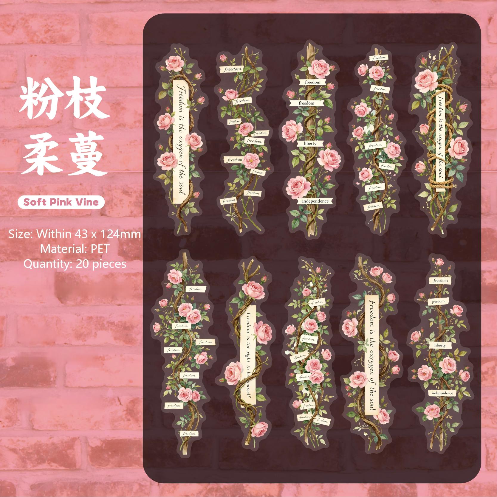 Letter on Branch PET Stickers -20Pcs each pack